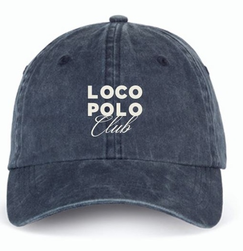 [CAP0067] Gorras - Washed Navy Blue - Blanco